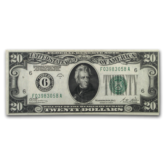 1928-A (6-Atlanta) $20 FRN XF 1928-A (6-Atlanta) $20 FRN XF